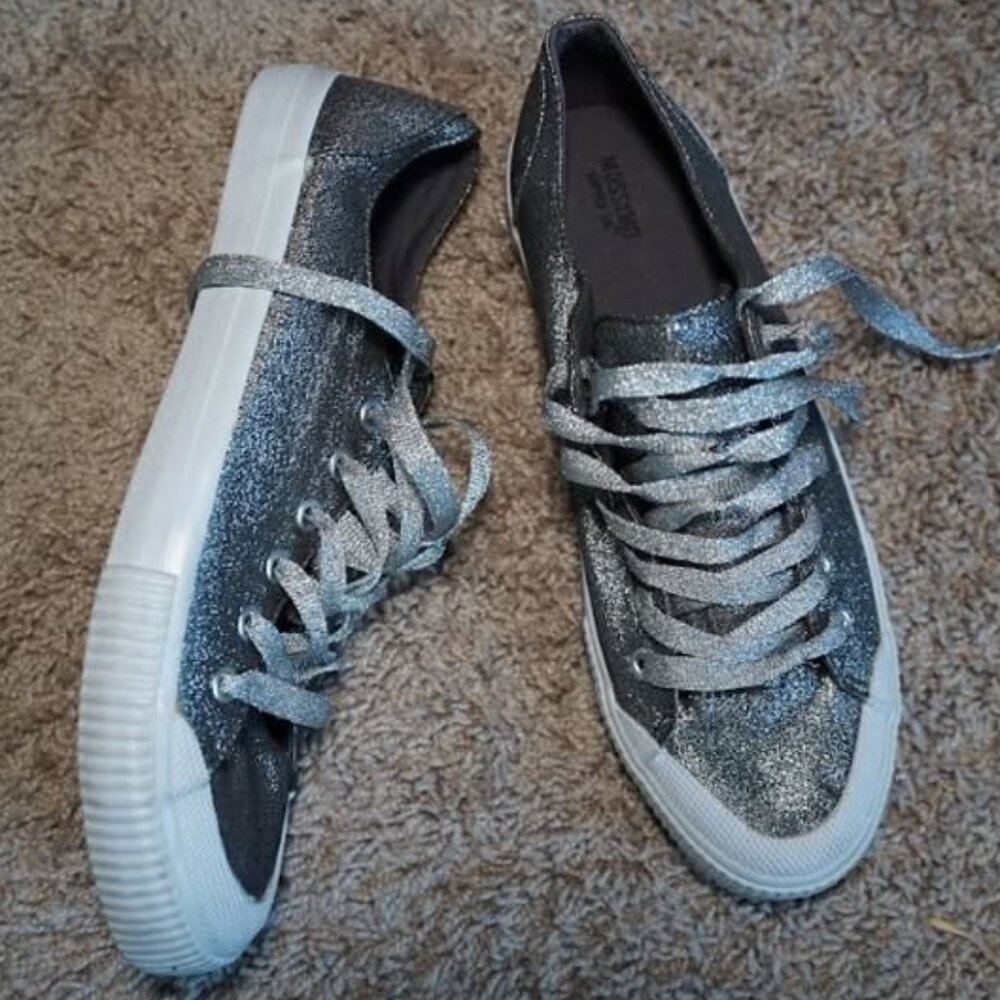 Silver Glitter Sparkle Sneakers Size 8/9
